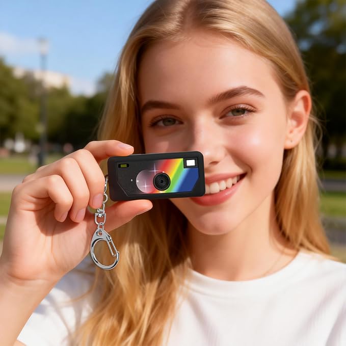 Silicone Case for Kodak CHARMERA Millennium Keychain Mini Digicam Blind Box | Soft Keychain Camera Sleeve, Precise Cutouts, Case-On Charging & SD Card Access, For Collectors & Daily Carry, Black - Image 9