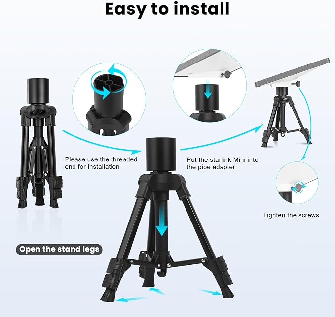 for Starlink Mini Mount - Lightweight Tripod for Outdoor, Camping, and Roof Setup | Starlink Mini Accessories - Image 6