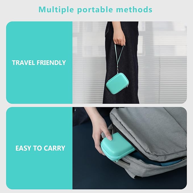 Carrying Case for Canon PowerShot SX740 HS, SX730 HS Camera, Green | SX720 HS, SX620 HS, G7 X Mark III, G7 X Mark II Digital Camera, Storage Holder Travel Bag with Mesh Pocket for Battery Pack - Image 6