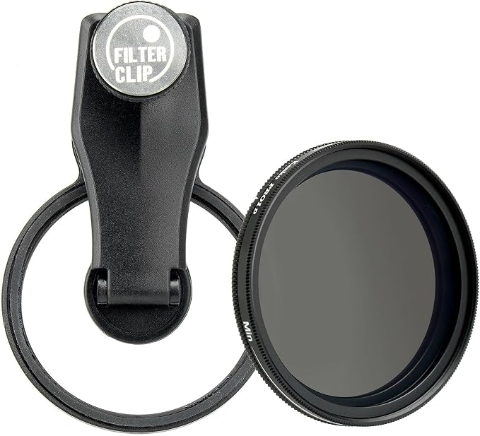 EXAPRO Smartphone Lens Filter Clip + Variable ND Initial Set, Variable ND Filter, Filter Diameter 1.9 inches (49 mm), Clip Type, Compatible with iPhone/Android, EXP-FCVND-01 by Kenko