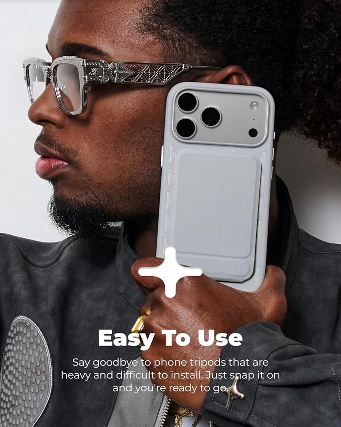 MOFT Phone Tripod Stand x Tombogo, Selfie Stick for iPhone, Mulit-Angle | Pocket Size | Strong Magnets l MOVAS Leather | Magsafe Compatible | Easy to Charge | Stylish |For Content Creators - Image 7