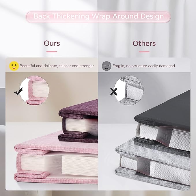 Popotop Large Photo Album Self Adhesive 4x6 5x7 8x10 Scrapbook Album DIY Picture Book,Gifts for Mom,Family Baby and Wedding,with Metal Pen and Plastic Board - Image 6
