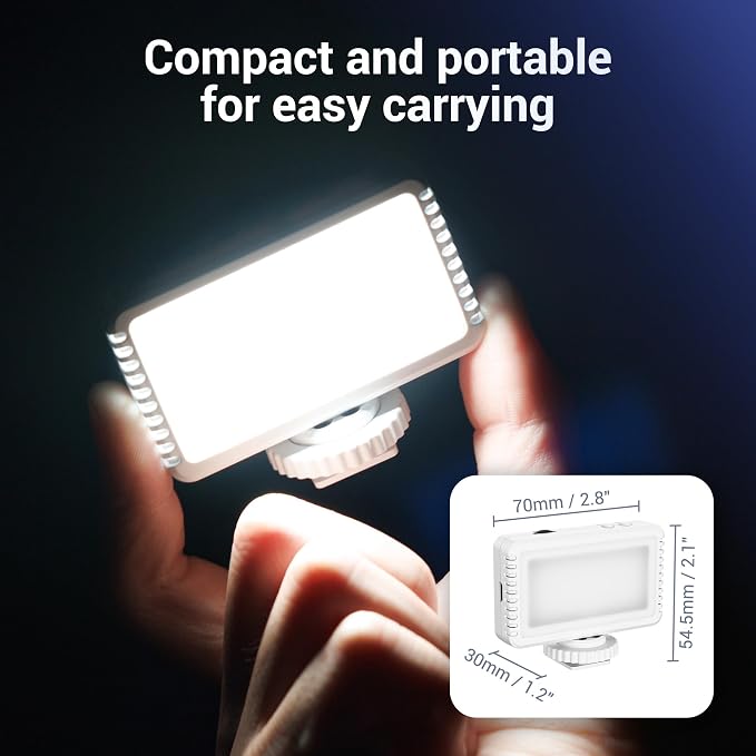 Kiwifotos Mini LED Video Light for Sony ZV-E10 II ZVE10 ZV-1F ZV1F ZV-1 ZV1 | for Canon PowerShot V1 EOS R50V & More Cameras, Flash Attachment Accessories for Vlog Shooting Record, Portable Rechargeable - Image 7