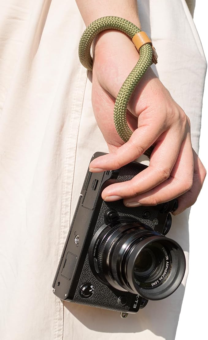 VOVMOEYA Rope Camera Wrist Strap,Camera Hand Strap Compatible with A6400 A6000 A7 IV,for Fujifilm X100V for Nikon Zf Z30 for Canon EOS R6 R7 R8 R10 Camera Wrist Straps for dslr - Green by VOVMOEYA