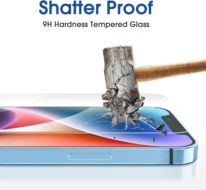 amFiIm OneTouch for iPhone 13/13 Pro/17e/16e/14 Screen Protector 6.1" | Tempered Glass Auto-Alignment 30s Install, Bubble Free, Scratch & Drop Protection, HD Clear[2 Pack] (13/14/16e/17e-6.1'') - Image 6