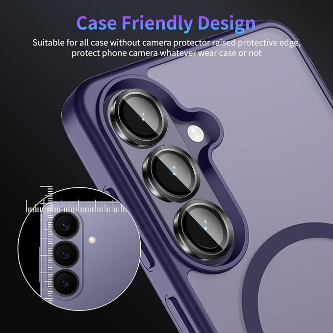 Camera Lens Protector for Samsung Galaxy S26,1 Pack | Tempered Metal Glass Camera Cover Film,HD Clear,Anti-Scratch Lens Screen Protector Film,Case Friendly,Black Titanium - Image 7