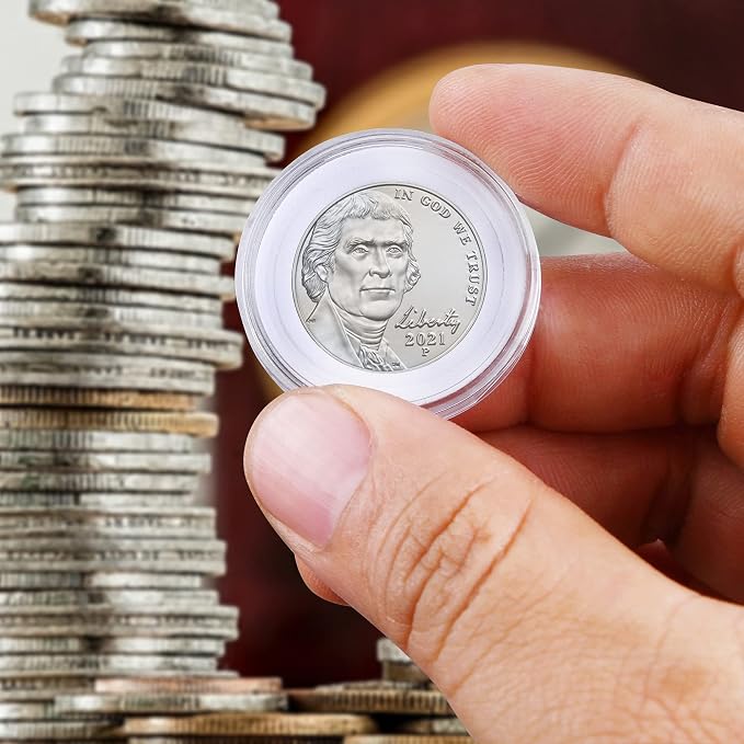 SPLF 100 Pieces 30mm Coin Capsules, Coin Holder Case, White | 5 Sizes (17/19/21.5/25/27/29.5mm) Protect Gasket, Plastic Storage Organizer Box, Collection Supplies - Image 4