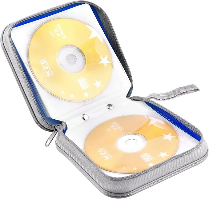 CD Case, DVD Case Wallet Holder Binder 48 Capacity CD/DVD Cases Storage Holder Binder Organizer Wallet Book for Car Home Travel (Blue) - Image 5