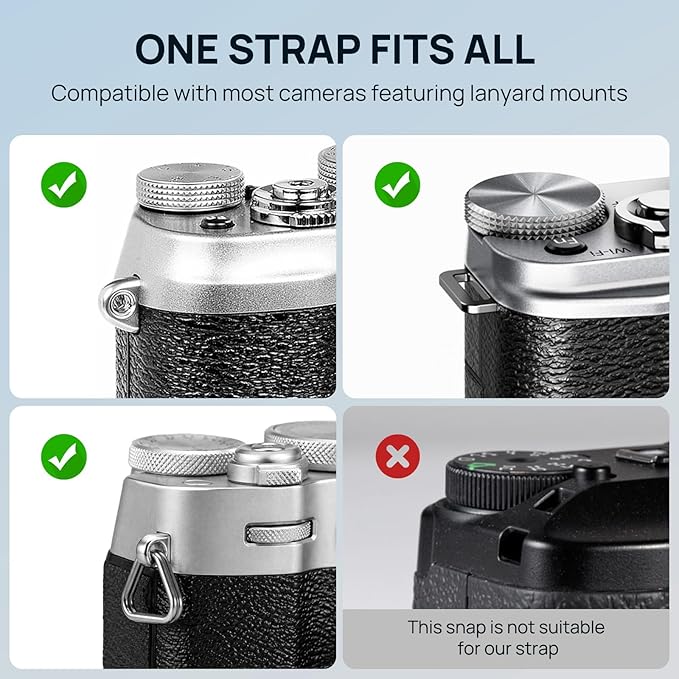 MoKo Camera Strap, 100cm Neck & Shoulder Rope Camera Straps for Photographers, for Canon Sony Nikon Fuji DSLR - Image 4