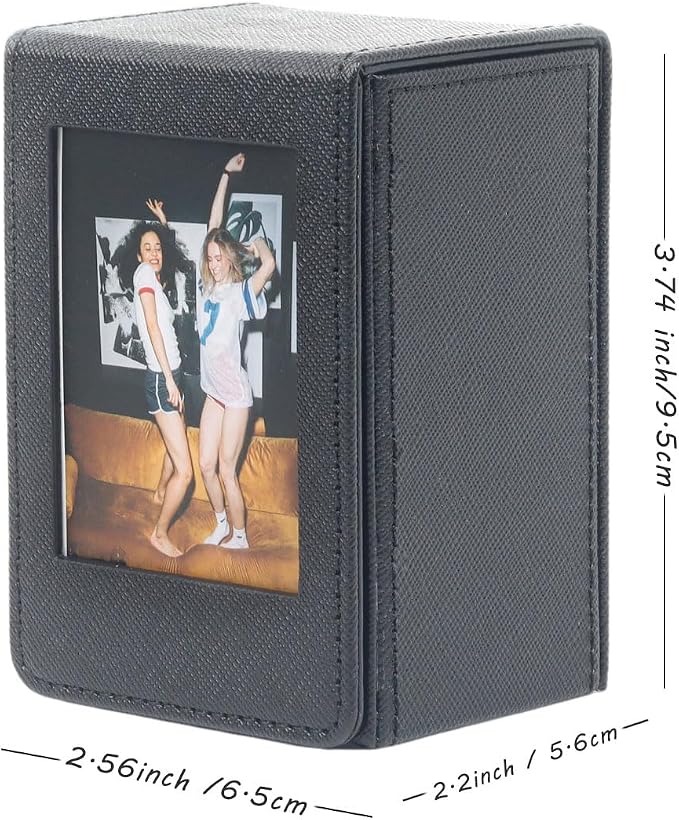 Orga'Neat Picture Holder Storage Case for Fujifilm Instax Mini Film 12/11/90/40/9/8/7/7+/EVO, PU Leather Photo Holder with Pocket Outside, up to 50 Photos (Black) - Image 5