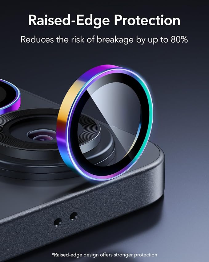 ESR for Samsung Galaxy S26 Ultra Camera Lens Protector, 1 Pack, Chromatic | Individual Camera Cover, 9H Tempered Glass, Original Camera Clarity, Scratch-Resistant, Case Friendly - Image 3