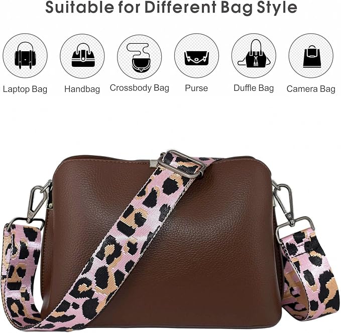 Replacement Purse Strap Shoulder Strap Adjustable Crossbody Strap for Women Crossbody Wide Shoulder Bag - Image 2