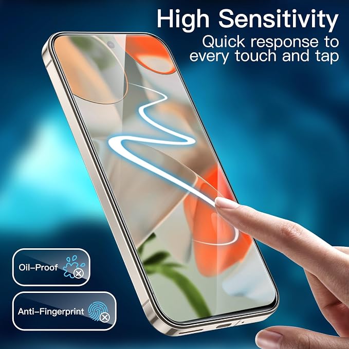 JETech Screen Protector for Google Pixel 9 Pro XL, 2+2 Pack | with Camera Lens Protector, HD Clear Tempered Glass, Anti-Scratch Protection, Easy Installation Tool - Image 7