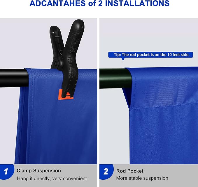 10 X 7 FT Royal Blue Backdrop for Photography, Polyester Fabric Background | Chromakey Blue Screen Photo Background Curtain Seamless for Video Meeting Photoshoot Party - Image 5