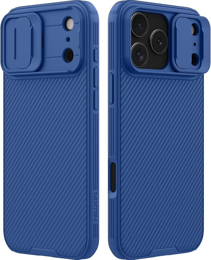 Nillkin Camshield Case for iPhone 17 Pro Max Case, [Built-in Dual Camera Cover][Slim Profile] [Military Grade Drop Protection] Shockproof Bumper Phone Case 6.9 inch 2025 Blue by Nillkin