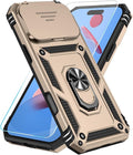 SunStory Phone Case for iPhone 17 Pro Max Case with HD Screen Protector & Slide Camera Cover & Rotated Ring Kickstand, [Military-Grade] Phone Case for iPhone 17 Pro Max,Gold by SunStory