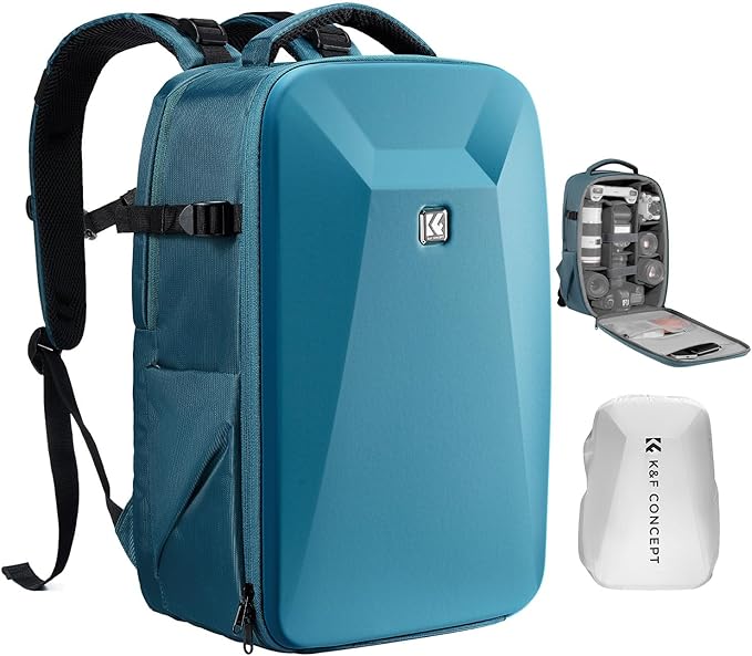 K&F CONCEPT Camera Backpack,Hardshell Photography DSLR Camera Bag | 15-15.6 Inch Laptop Compartment, Waterproof, Hard Shell Camera Case, Compatible with Canon/Nikon/Sony/DJI Mavic Drone, B07 by KFCONCEPT
