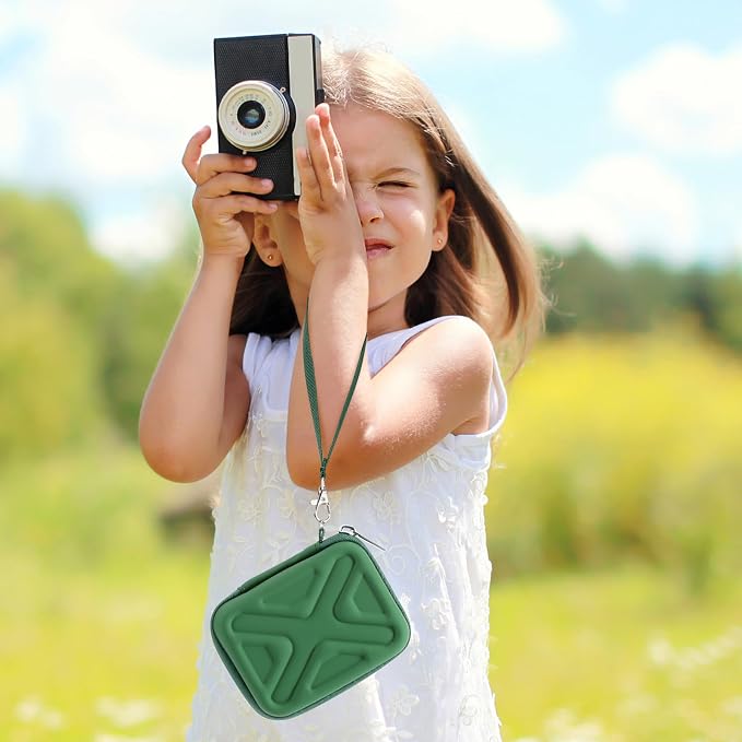 Digital Camera Case for AbergBest 21 Mega Pixels 2.7" LCD Rechargeable HD/Kodak Pixpro/Canon PowerShot ELPH 180/190/Sony DSCW800/DSCW830 Cameras, Travel Carrying Protective Case for Camera- Darkgreen - Image 7