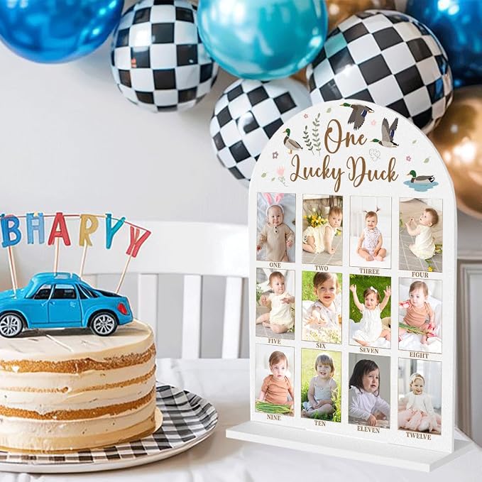 My First Year Photo Board Baby Milestone Signs One Year of Baby Photo Board, Best Babies Keepsake 10x14 Inches Acrylic Sign Decor Fits 2" x 3" Photo A10 - Image 4