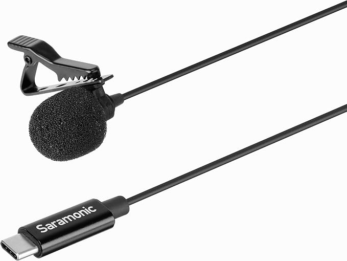 Saramonic LavMicro U3A USB-C Lavalier Microphone, Android, new iPad, Computers & More with 6.6' Cable & 90˚ Adapter for Vlogging, Interviews, YouTube, TikTok, Live Streaming | Omnidirectional lavalier with USB-C connector and 6.6-foot cable for vloggin... by Saramonic