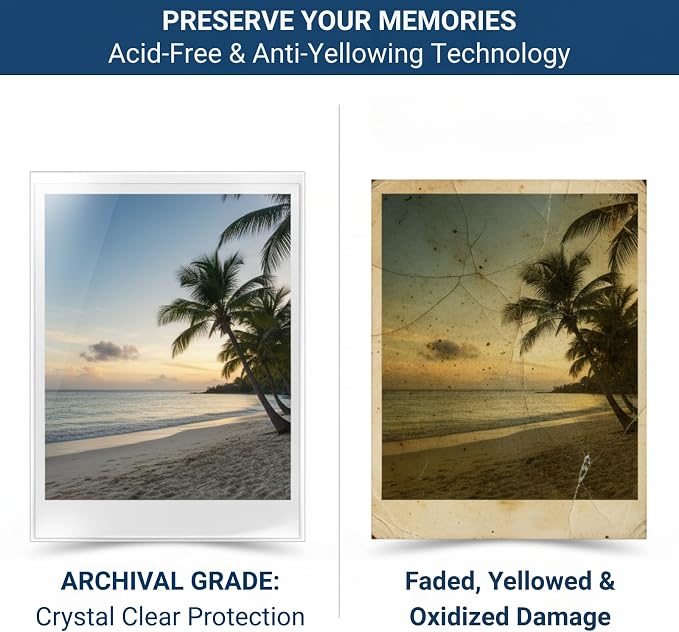4x6 Photo Sleeves 100 Pcs, Acid-Free Archival Quality - Crystal Clear Photo Storage Protectors for Photos, Postcards, Recipe Cards & Family Photo Albums (3.94 Mil Extra Thick) - Image 4