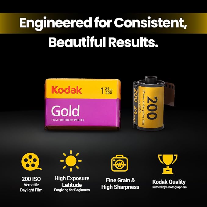 Kodak Gold 200 35mm Film Roll 24 Exp 6 Rolls with Sturdy Tiger Storage Case - Image 5