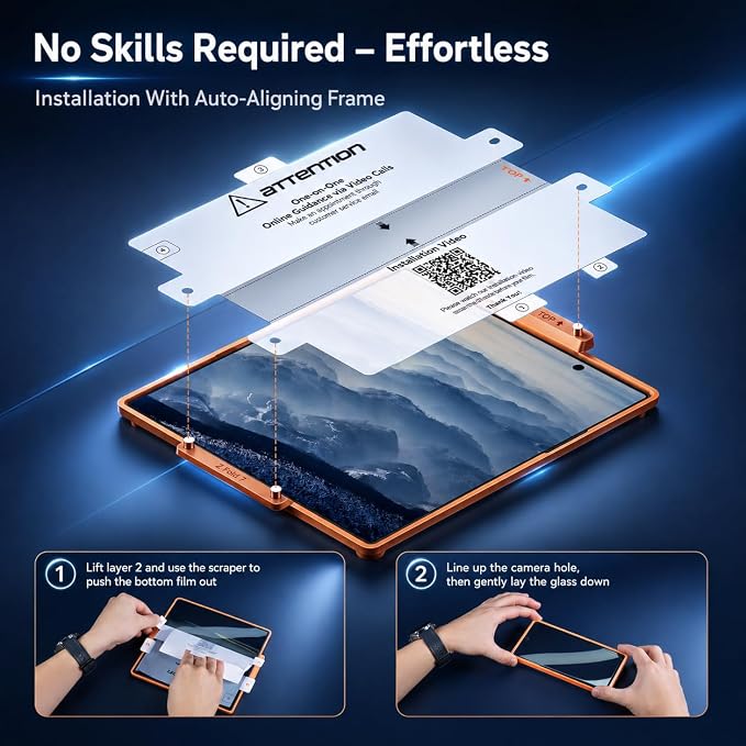 V-PORYADKU 9 Pack for Samsung Galaxy Z Fold 7 Screen Protector | Camera Lens Protector, Easy Install Kit, Bubble-Free, HD Clear - Image 9