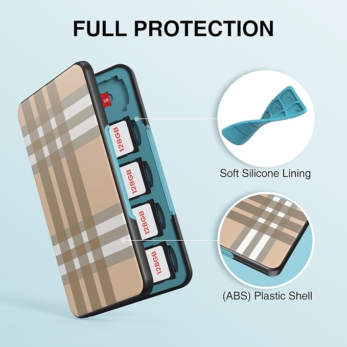 HEIYING SD Card Holder with 40 Precise Slots for SDXC SDHC Micro SD Cards | Portable SD Card Case, Hard ABS Shell with Soft Silicone Lining, Precise Card Slots,Magnetic Closure for Neat Storage - Image 4
