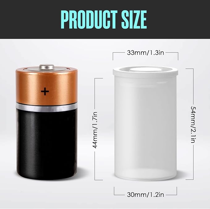 Film Canisters with Caps, Film Canisters, 35mm Case, White, 8oz, 180PK | Houseables Containers with Lids, Cannister for Rockets, Empty Camera Reel Holder, Coin Storage, Plastic, Bottle, 2"x1", Bulk - Image 3