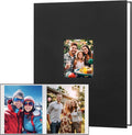 11x14 Photo Album Holds 64 Photos, Linen Cover Art Portfolio 11x14, Photo Album Art Portfolio Folder with Clear Plastic Sleeves for Kids & Artists Artwork Drawing, Black by Niselity