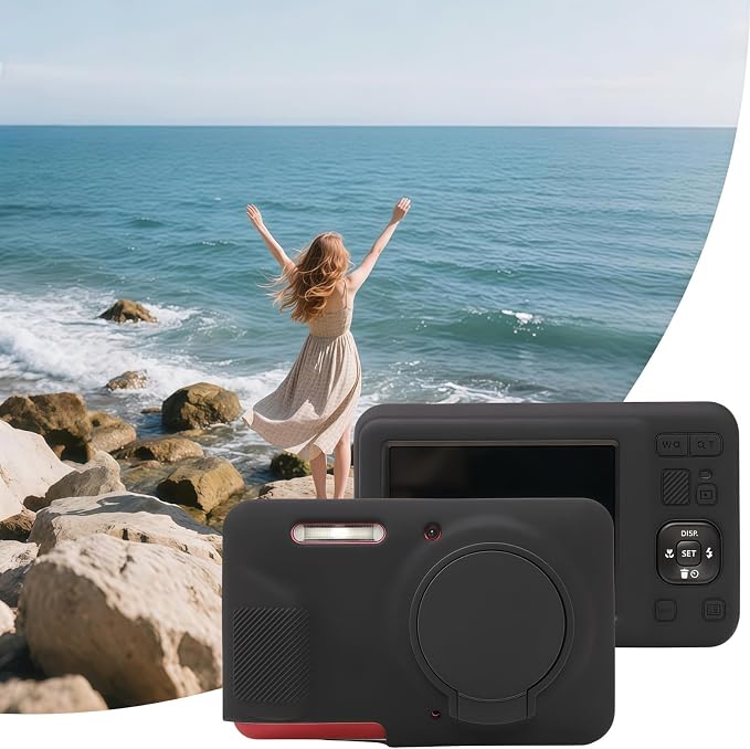 Case for Kodak PIXPRO FZ55, FZ55 accessories | Soft Silicone Protective Case Removable Lens Cover, Comes with 2 Screen Protectors and 1 Wrist Strap. (Black) - Image 6