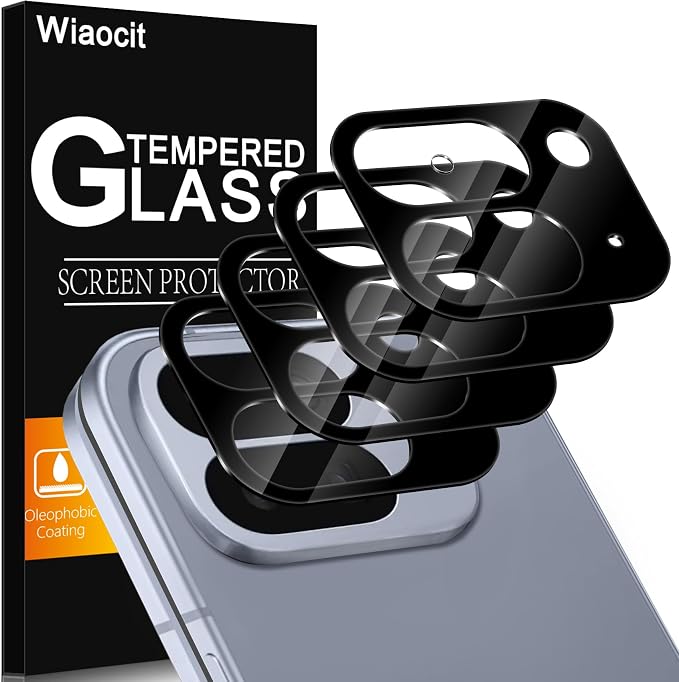 Wiaocit Tempered Glass Camera Lens Protector for Google Pixel 10 Pro Fold | 4 Pack, 9H Hardness, Ultra HD, Anti-Scratch, Case Friendly by Wiaocit