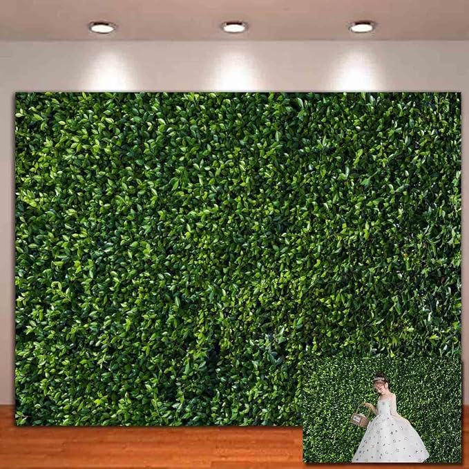 Nature Spring 3D Green Leaves Theme Photo Background Wedding Birthday Party Newborn Baby Shower Photography Backdrops Zoo Decor Shoot Props Bannner (5x3 FT) - Image 2