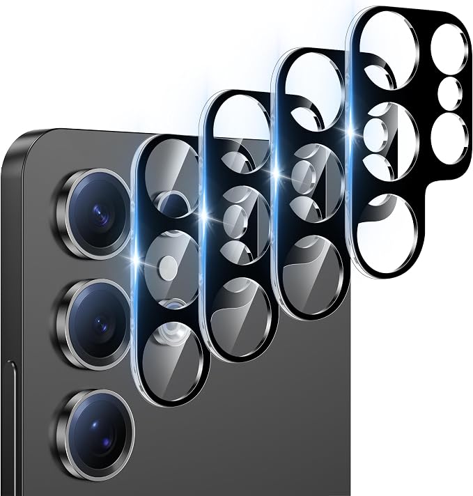 4 Pack Camera Lens Screen Protector for Samsung Galaxy S25 Ultra | 9H Tempered Glass Camera Lens Cover Decoration, Case Friendly, High Definition, Scratch-Resistant(Not for S25/S24/S23) by MIUOLV