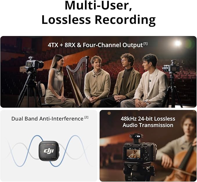 DJI Mic 3 (2 TX + 1 Mobile RX), Wireless Microphone | For iPhone 17/16/15 & Android/Tablet/PC, Plug-and-Play, Noise Cancelling, Ultralight, Adaptive Gain Control, Vlog - Image 2