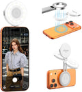 ULANZI LM21 Dual Sided Magnetic Phone Selfie Ring Light for iPhone/Android | for MagSafe, 8000K CRI≥95, Touch Control, Extendable, Rechargeable, for Vlog,Video Call,TikTok,Video Call,Live Stream by ulanzi