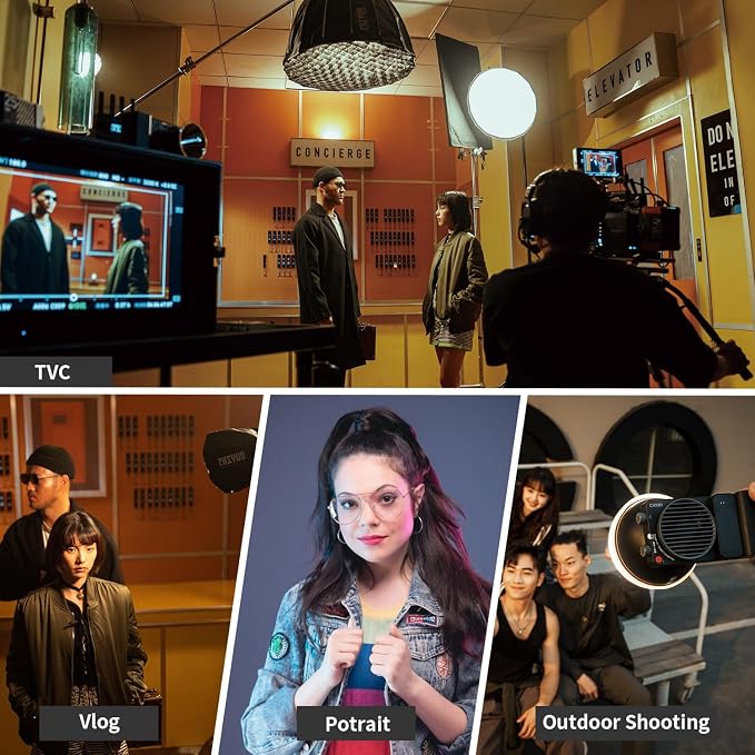 ZHIYUN CINEPEER CX100 100W LED Video Light Portable Photography COB Light | Bi-Color COB Continuous Output Lighting 2700K-6500K for Filmmaking/Live Streaming/Videography/Studio Light for TK YouTube - Image 9