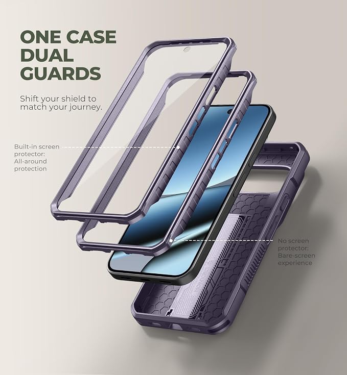 Dexnor for Google Pixel 11 Pro XL Case with Slide Camera Cover & 2 Front Frames & Built-in Screen Protector & Kickstand,Full-Body Shockproof Protective Cover Heavy-Duty Rugged Cases,Purple(2026) - Image 5