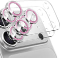2 Pack for iPhone 17 Pro Camera Lens Protector | Bling Tempered Glass 9 Hardness,Anti-Scratch High Definition Camera Screen Protector (Pink) by NECARSIN