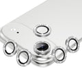 AGVEE 3+3 6 Pack for iPhone Air Camera Lens Protector Cover | Individual Bling Diamond & Bling Glitter Sparkle Cute Gem Metal Ring, 9H Tempered HD Glass by AGVEE