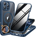 miracase Privacy for iPhone 16 Pro Max Case, 25° Anti-Spy, Blue | Built-in Privacy Screen Protector, Compatible with MagSafe, Full Camera Protection, 360° Full Body Shockproof Phone Case 6.9" by Miracase