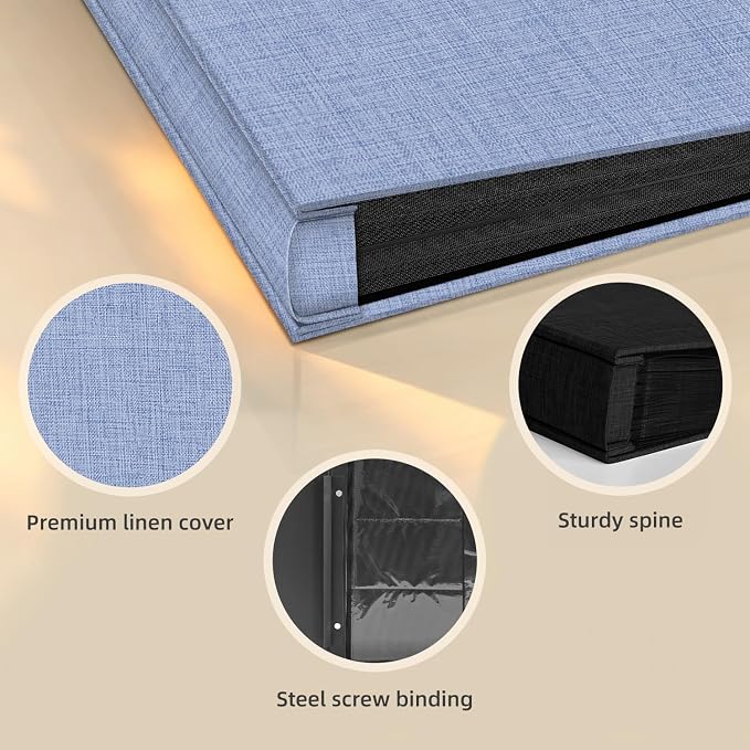 Popotop Photo Album 4x6 1000 Pockets for Wedding Gifts,Linen Hardcover Picture Albums for Family Anniversary Baby Vacation Pictures - Image 4