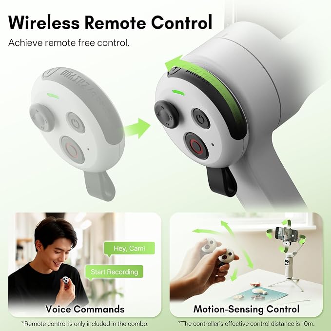 ZHIYUN Smooth Q5 Ultra Combo [Official] Gimbal Stabilizer for iPhone | Portable Foldable Phone Gimbal with Detachable Voice Remote Control, AI Tracker, Built-in Extension Rod, Fill Light, for Vlog - Image 4