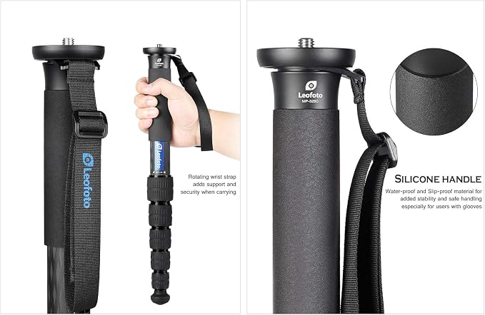 Leofoto MP-285C 60" 5-Section Carbon Fiber Portable Monopod, Lightweight Professional Camera Support for DSLR Cameras and Lenses,Max Load 33lb/15kg - Image 6
