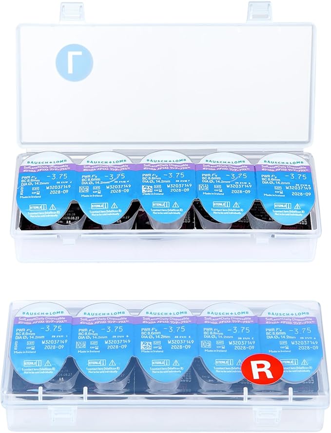 MUQING 2 Pack Colored Contact Lens Organizer Case, Daily Lenses Storage Box | Each Hold 15 PCS, Total 30 PCS, Portable Storage Box for Disposable Daily Lenses, All Brand Cosmetic Lens by MUQING