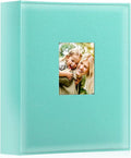 Ywlake Photo Album 4x6 400 Pockets, Leather Photo Albums Holds 400 Vertical Pictures Only Teal by Ywlake