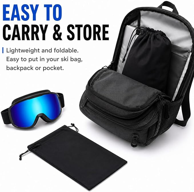 Seapon Ski Goggle Bag, Protection Bags for Snow Goggles Ski Mask, Pouch for Goggle, Soft Micro-Fiber Storage Case, 2Pcs - Image 6