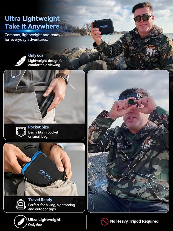 APEXEL 5-10X Telephoto Zoom Lens for iPhone & Android | Aviation Aluminum Body, Universal Clip-On, Optical Magnification | for Travel, Sports, Concerts, and Everyday Photography - Image 4