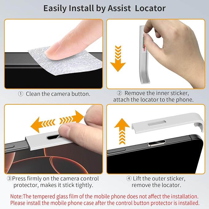 AMANECER 2 Pack Camera Control Button Protector for iPhone 16/16 Plus, Auto-Alignment Rugged Sensitive Slide Capacitive Protective Cover fit Apple Phone Side Click Touch Capture Key, Natural Titanium - Image 6