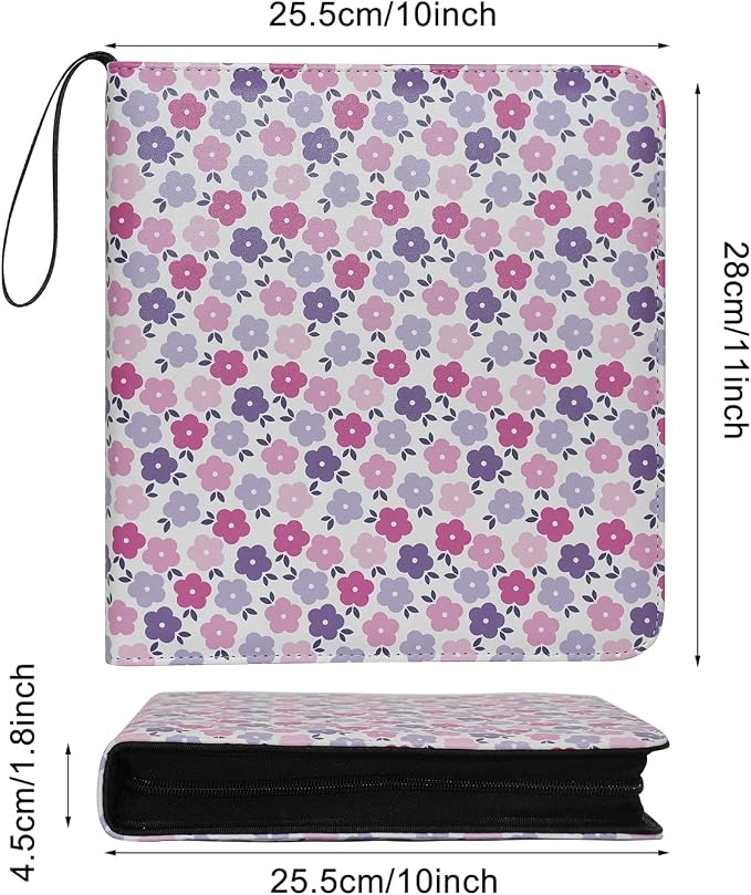 Large Polaroid Photo Album Binder, 240 Pockets. Flat Floral | Fits Polaroid i-Type, 600, SX-70 and Instax Wide 3.5x4.25 films. Acid-free pages protect photos for long-term storage. - Image 2